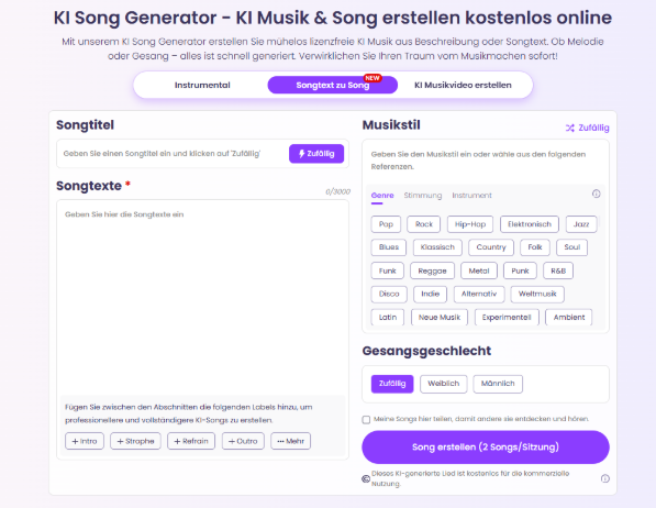 KI Musik Generator
