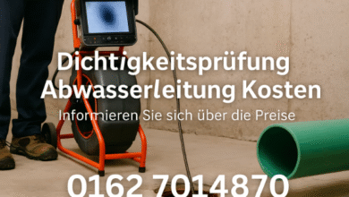 Dichtigkeitsprüfung Abwasserleitung Kosten