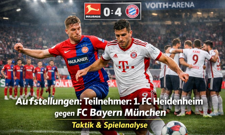 Aufstellungen: Teilnehmer: 1. FC Heidenheim Gegen FC Bayern München